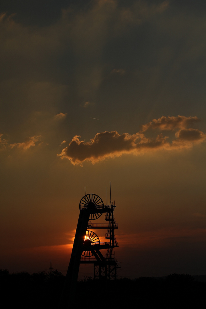 Zeche Ewald im Sonnenuntergang