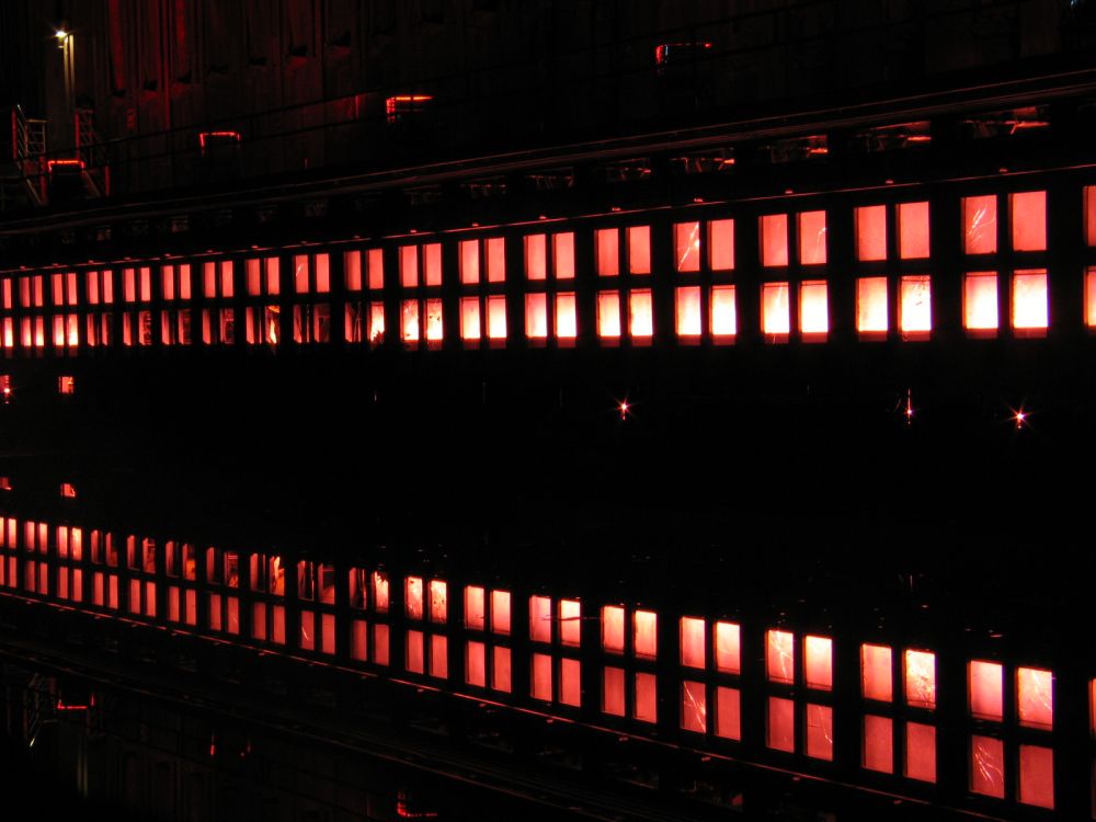 Zeche Zollverein bei Nacht