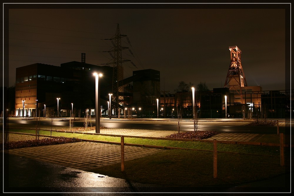 Zeche Zollverein bei Nacht