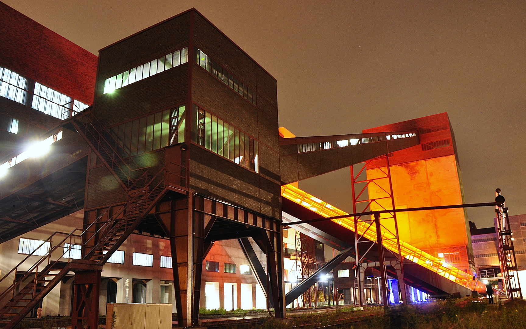 Zeche Zollverein in Essen mal bei NaCHT Foto & Bild | architektur ...