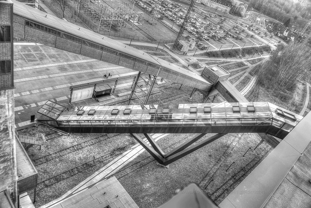 Zeche Zollverein Rolltreppe von oben