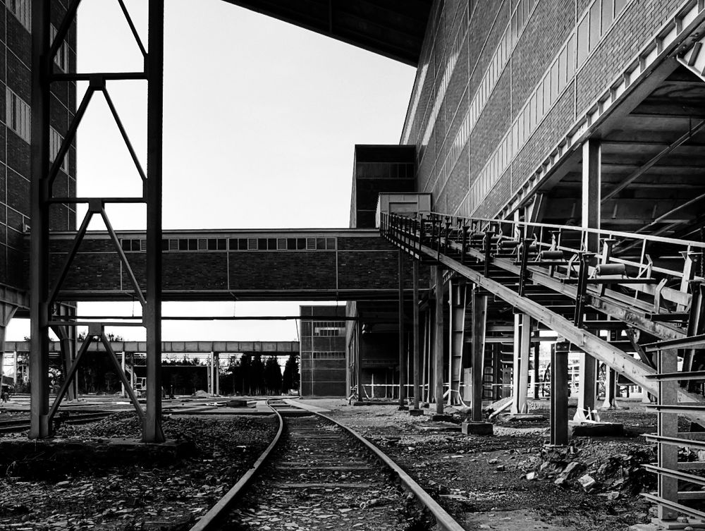 Zeche Zollverein schwarzweiß