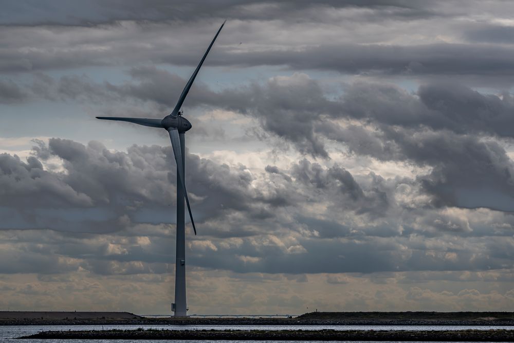 Zeeland von Deltawerken mit Blick nach Zeelandbrug