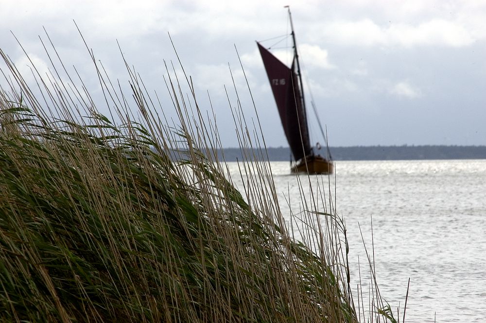 Zeesboot bei der Hafeneinfahrt