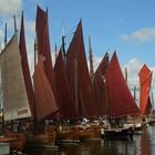 Zeesboote vor der Regatta