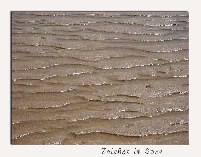 Zeichen im Sand