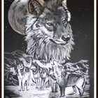 Zeichnung Wölfe 