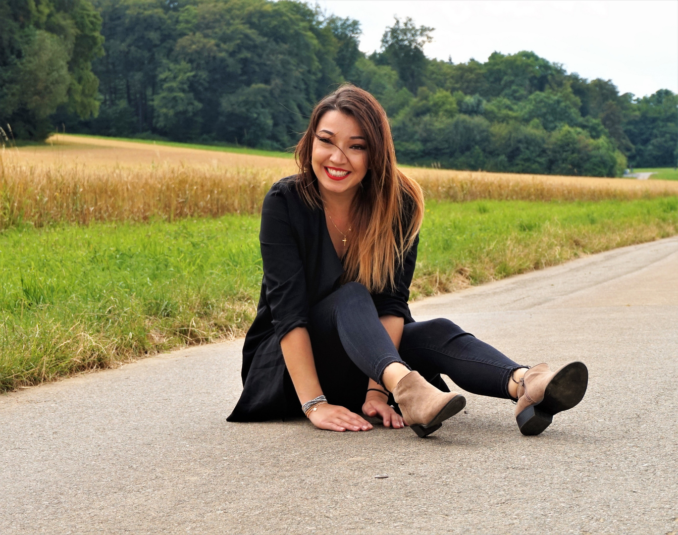 Zeig mir dein Lächeln Foto & Bild feld, herbst, portrait Bilder auf