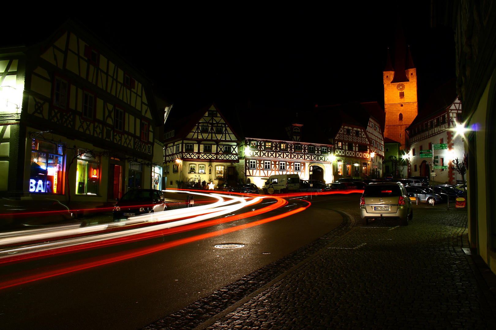 Zeil am Main bei Nacht 1