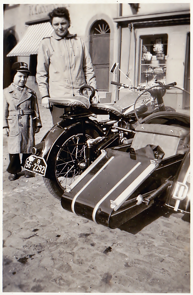 Zeit - Doku 1954: NSU 500-Gespann mit Besatzungskennzeichen