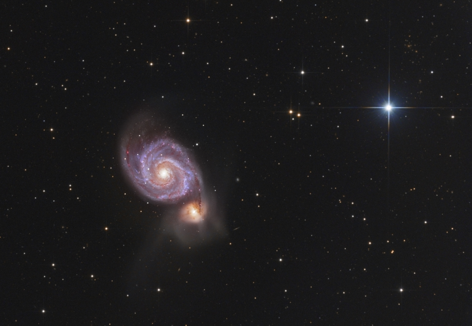 Zeit für Galaxien:M51 im Sternbild Jagdhunde