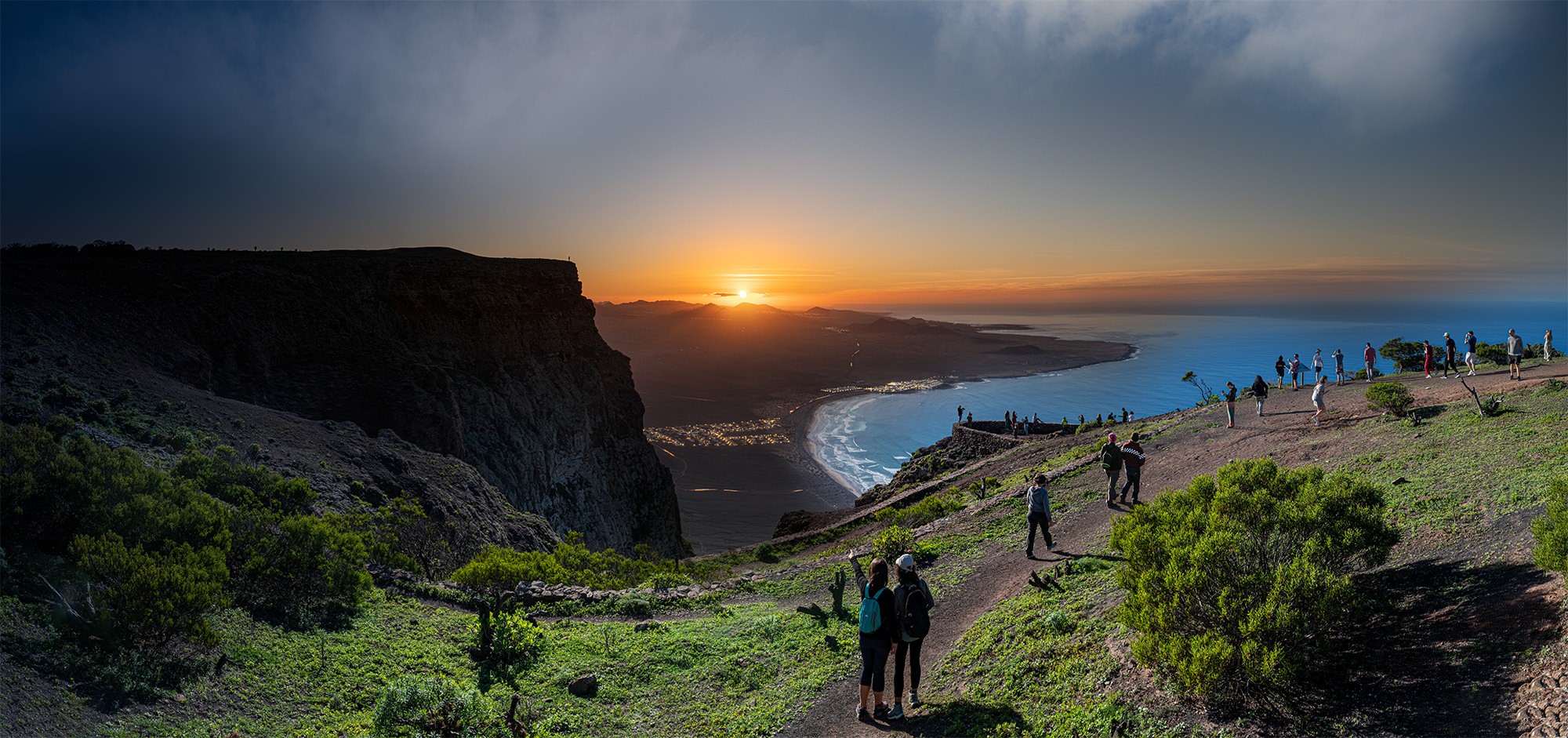 Zeitrafferkomposition Famara, Lanzarote, Dezember 2022