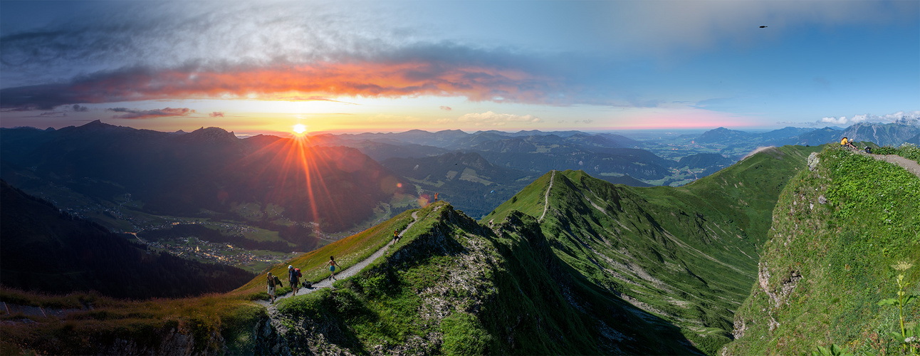 Zeitrafferkomposition Fellhorn, Allgäu, Deutschland, Juli 2022