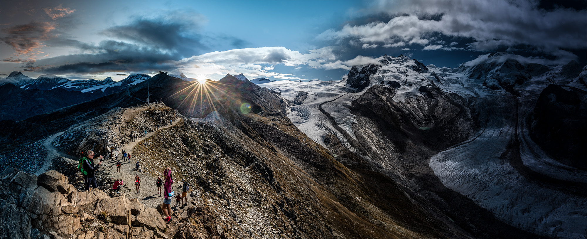 Zeitrafferkomposition Gornergrat, Schweiz, August 2022