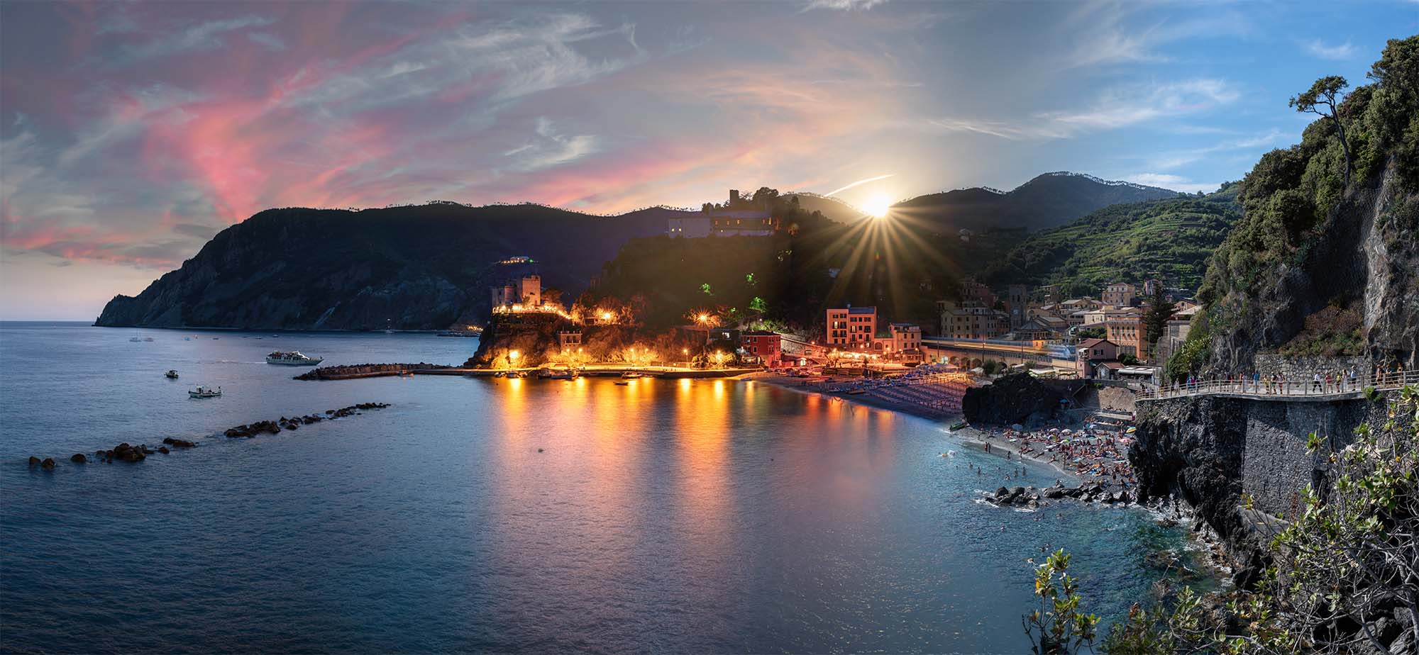 Zeitrafferkomposition Monterosso, Cinque Terre, Italien