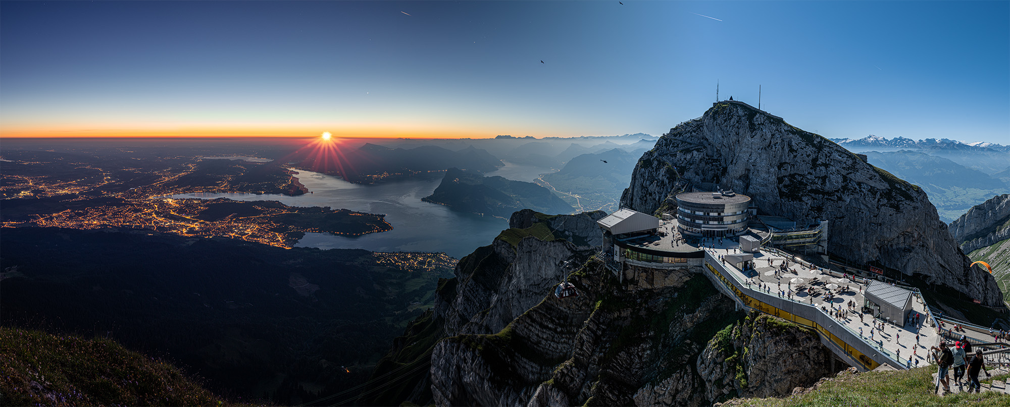 Zeitrafferkomposition Pilatus, Luzern, Schweiz, Juli 2022