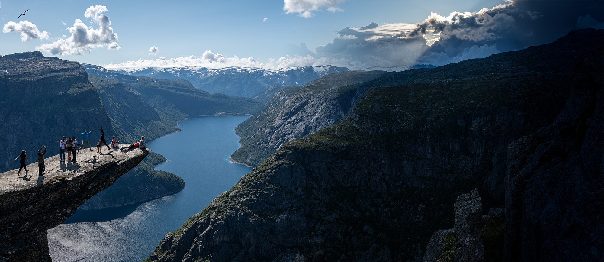 Zeitrafferkomposition Trolltunga, Norwegen, August 2023