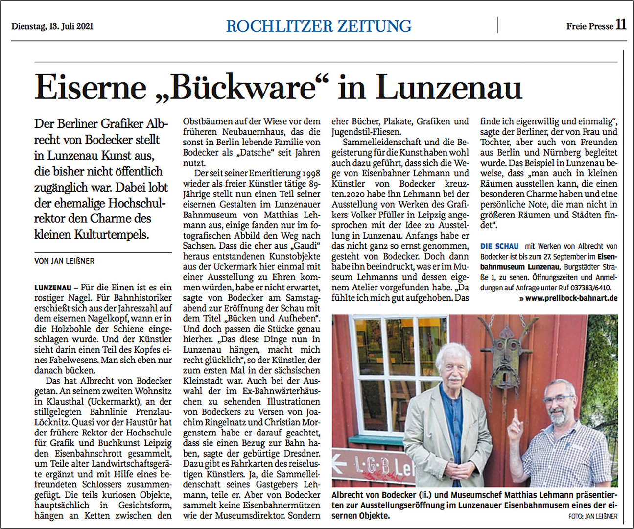 Zeitungsartikel – Lunzenau