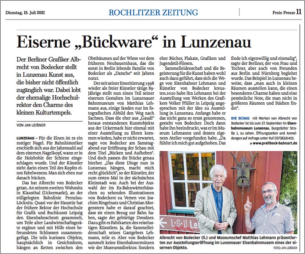 Zeitungsartikel – Lunzenau