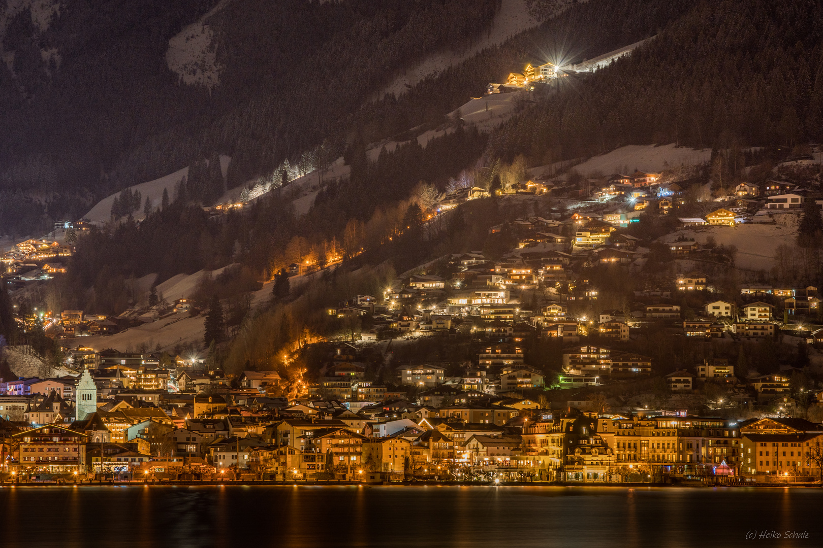 Zell am See bei Nacht