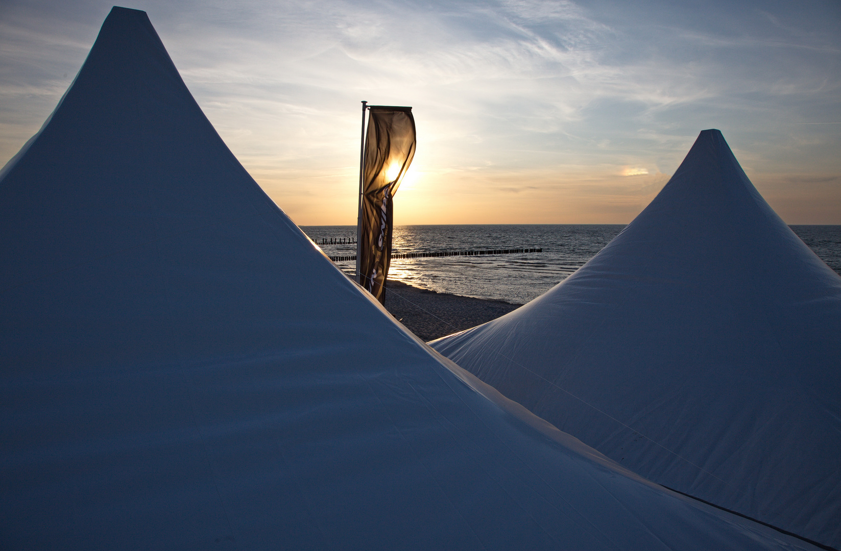 Zelte am Strand von Zingst