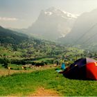 Zelten in der Nähe der Eigernordwand in Grindelwald