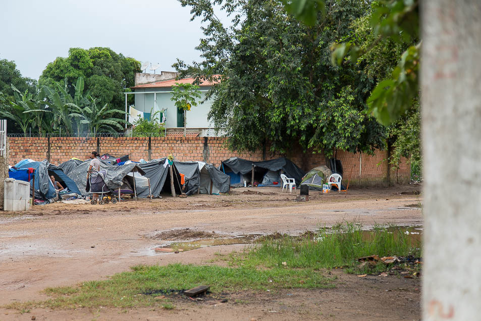 Zeltlager der venezolanischen Flüchtlinge in Boa Vista