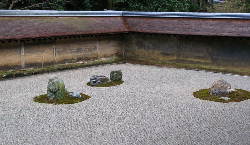 Zen Garten des Ryoan-ji Tempels