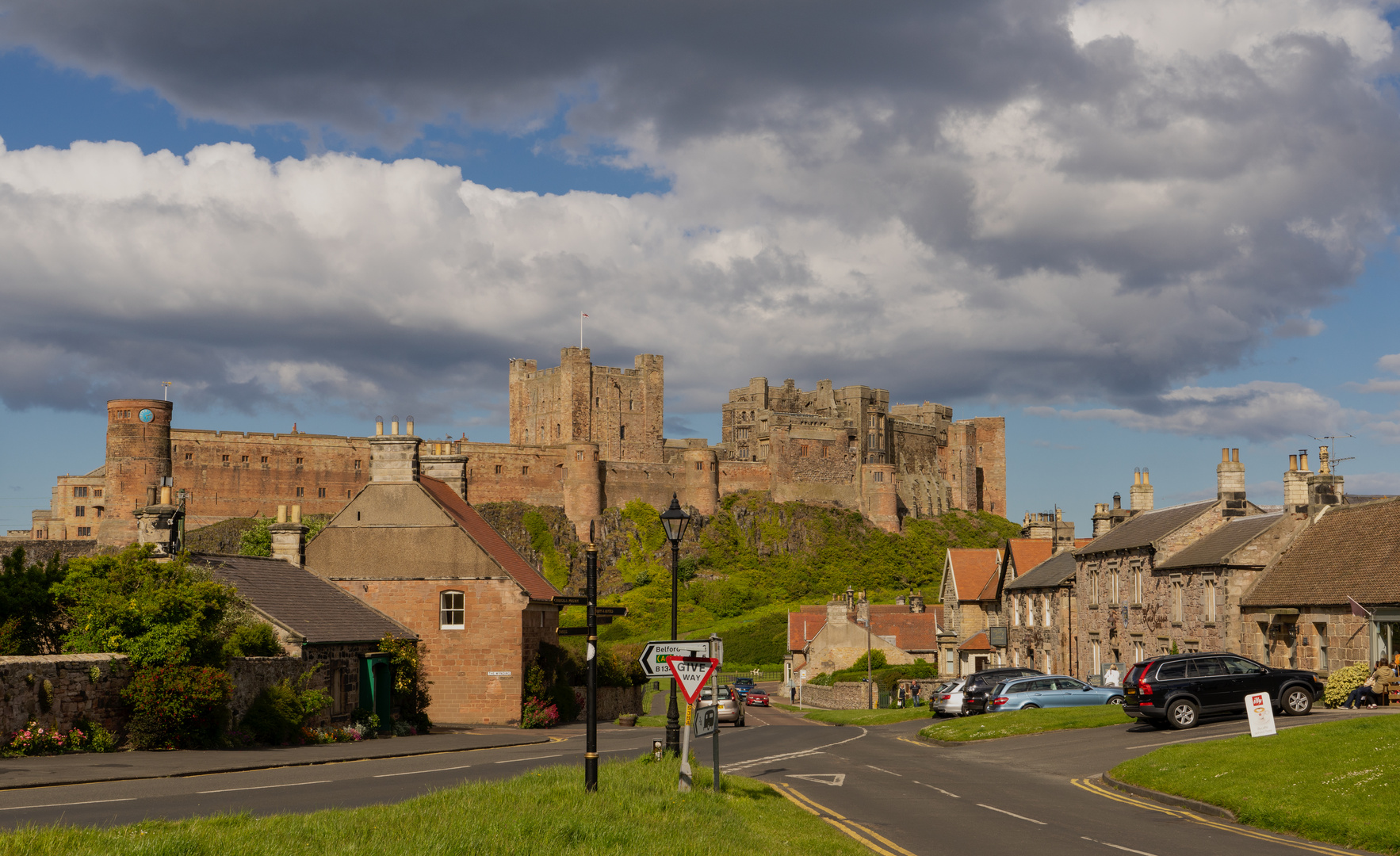 Zentrum Bamburgh mit Castle