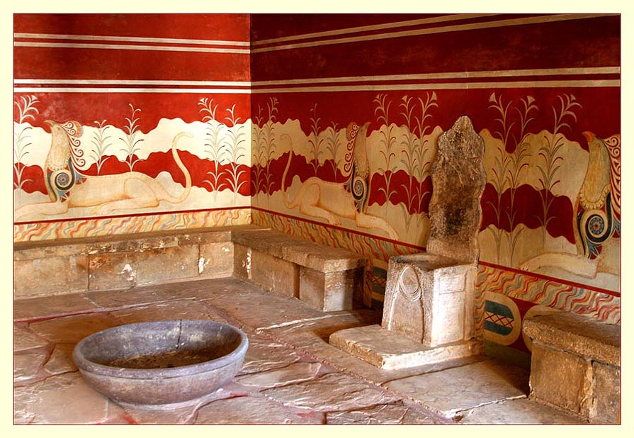 zentrum minoischer macht der thronsaal des minos . . . Foto & Bild europe, greece, crete
