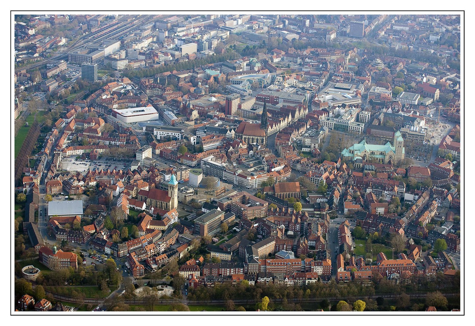 Zentrum von Münster aus der Luft