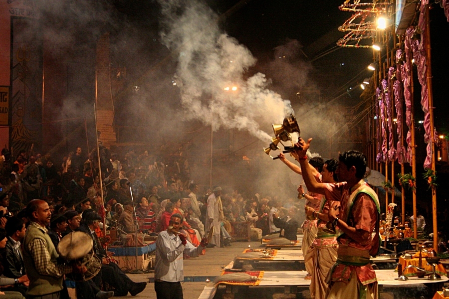 Zeremonie am Ganges