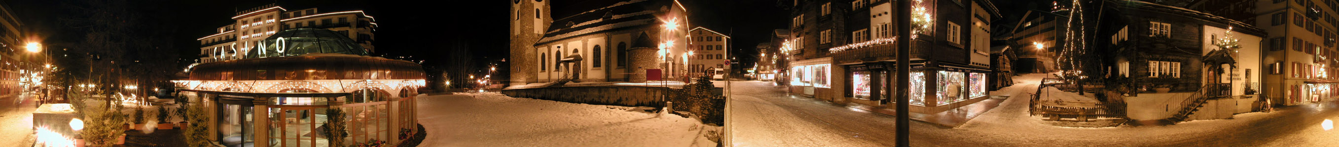 Zermatt - 360 Grad Nachtpanorama im Ort