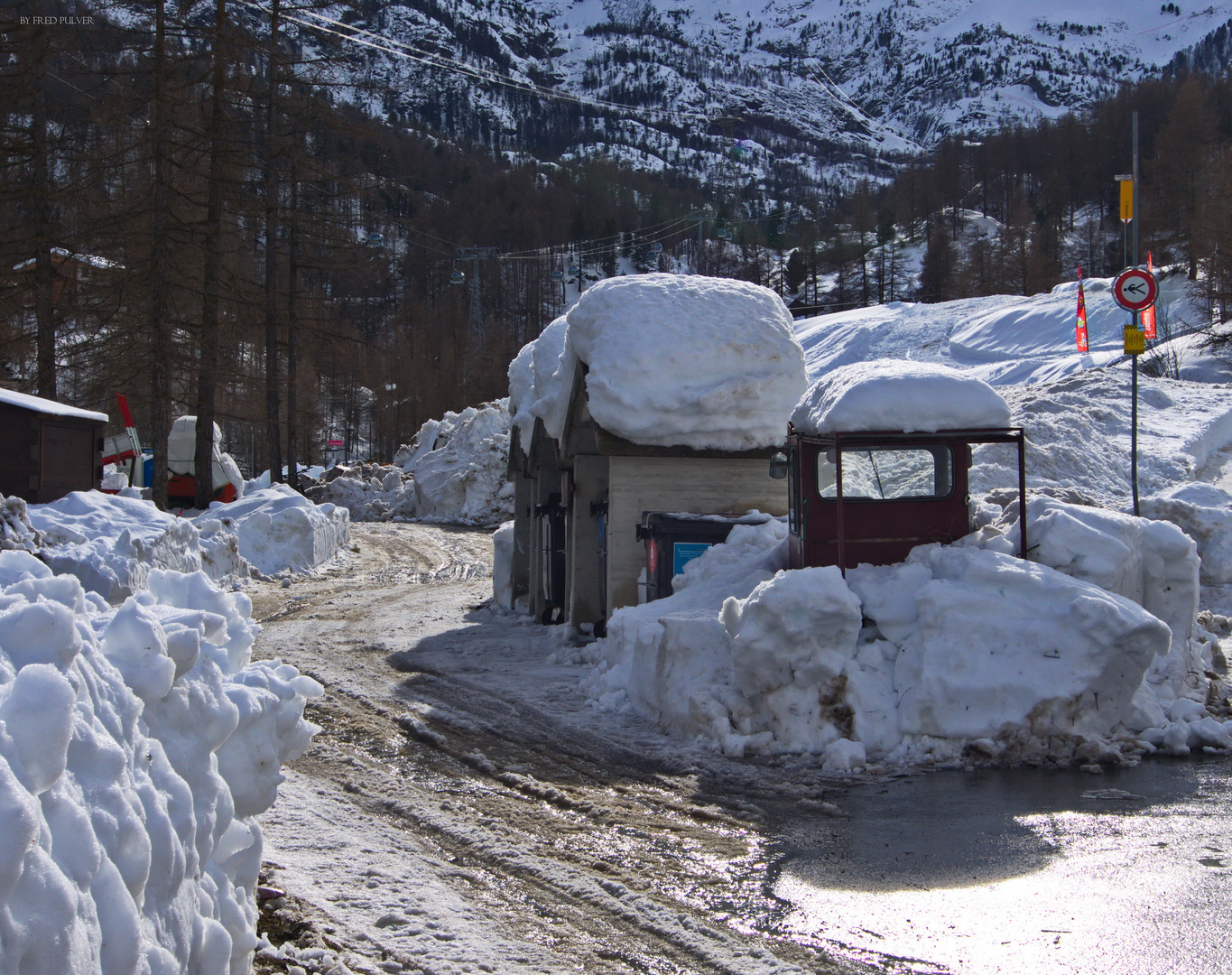 Zermatt, am Dorfausgang 