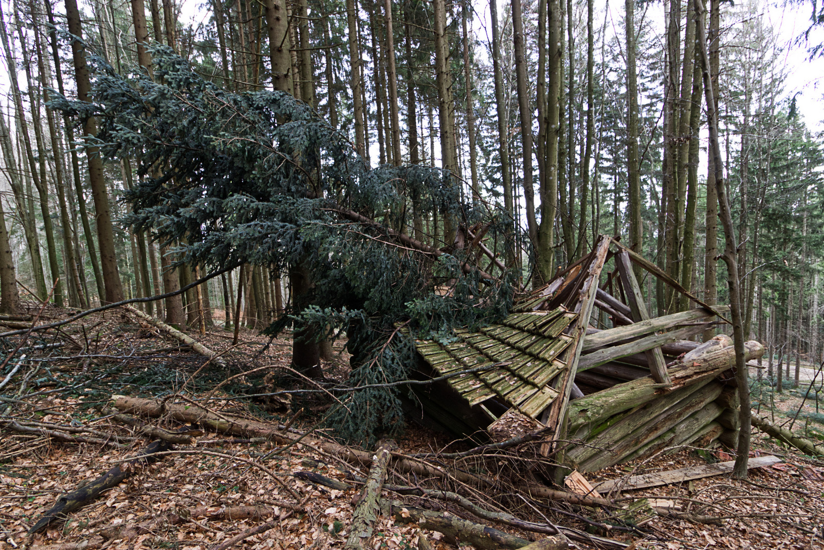 Zerstörte Hütte