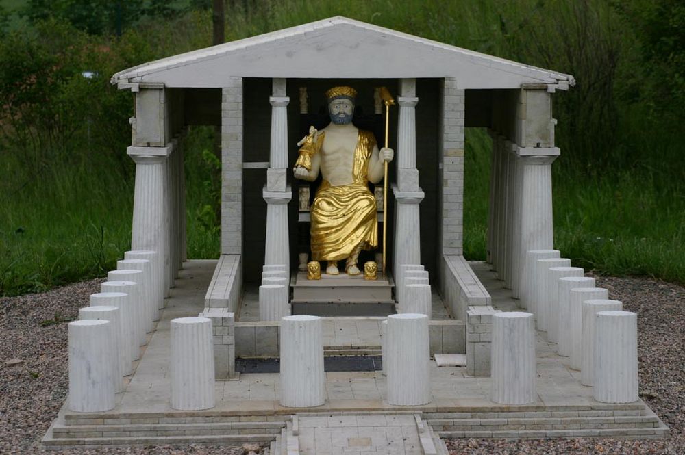 Zeusstatue in Nahaufnahme