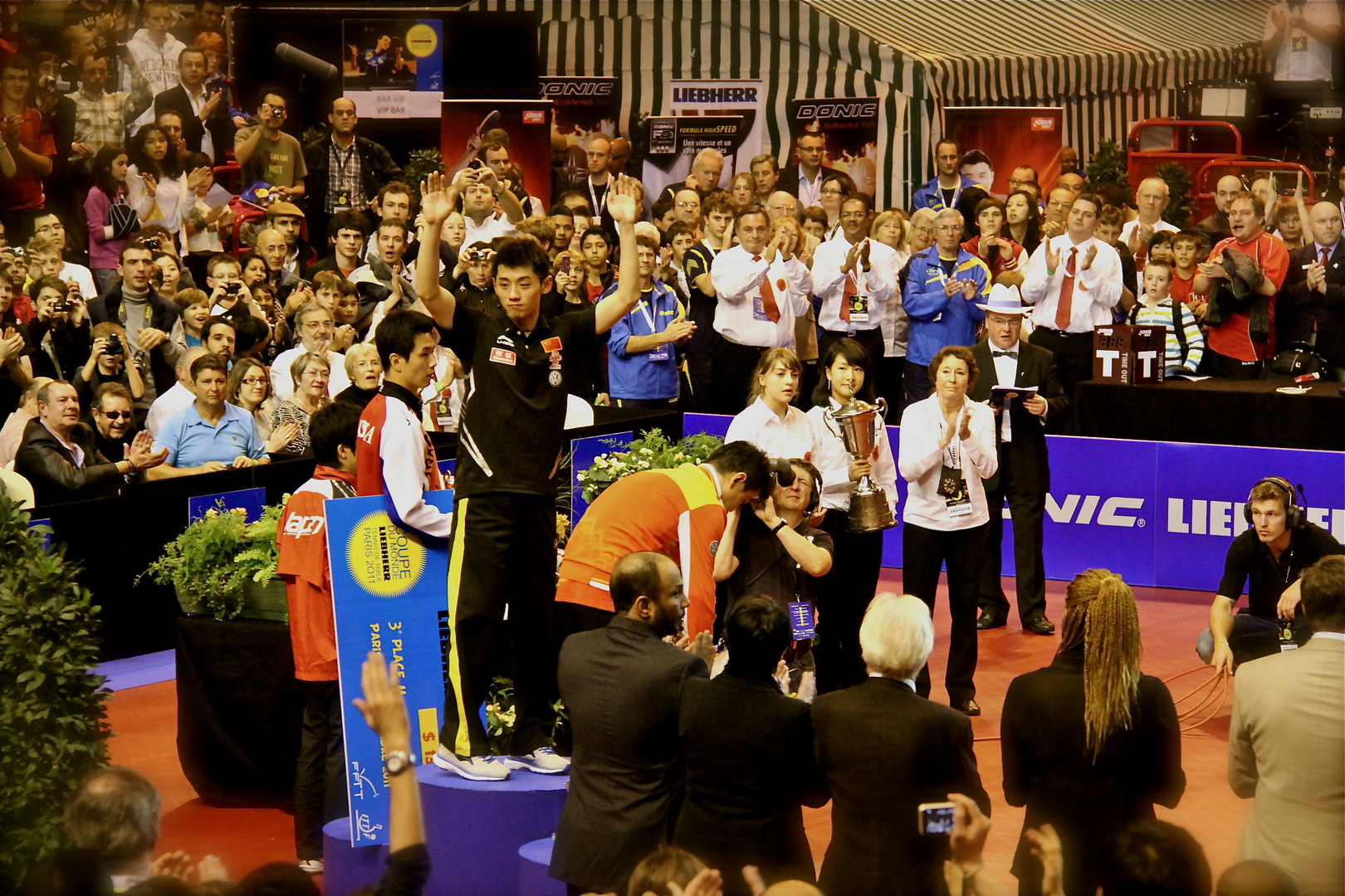 Zhang Jike remporte la coupe du monde de tennis de table 2011 LIEBHERR a la Halle Carpentier.