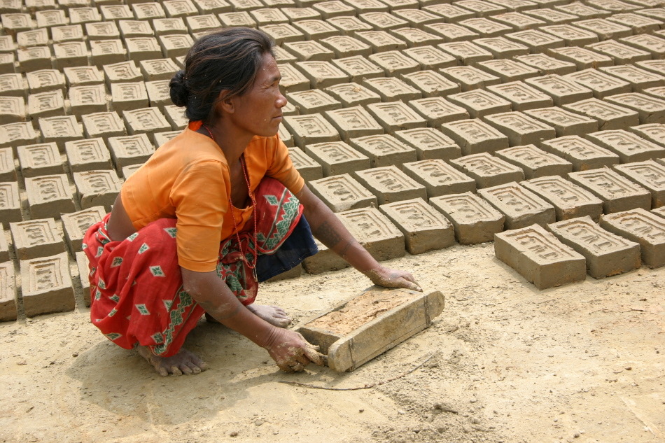 Ziegelei in Kathmandu