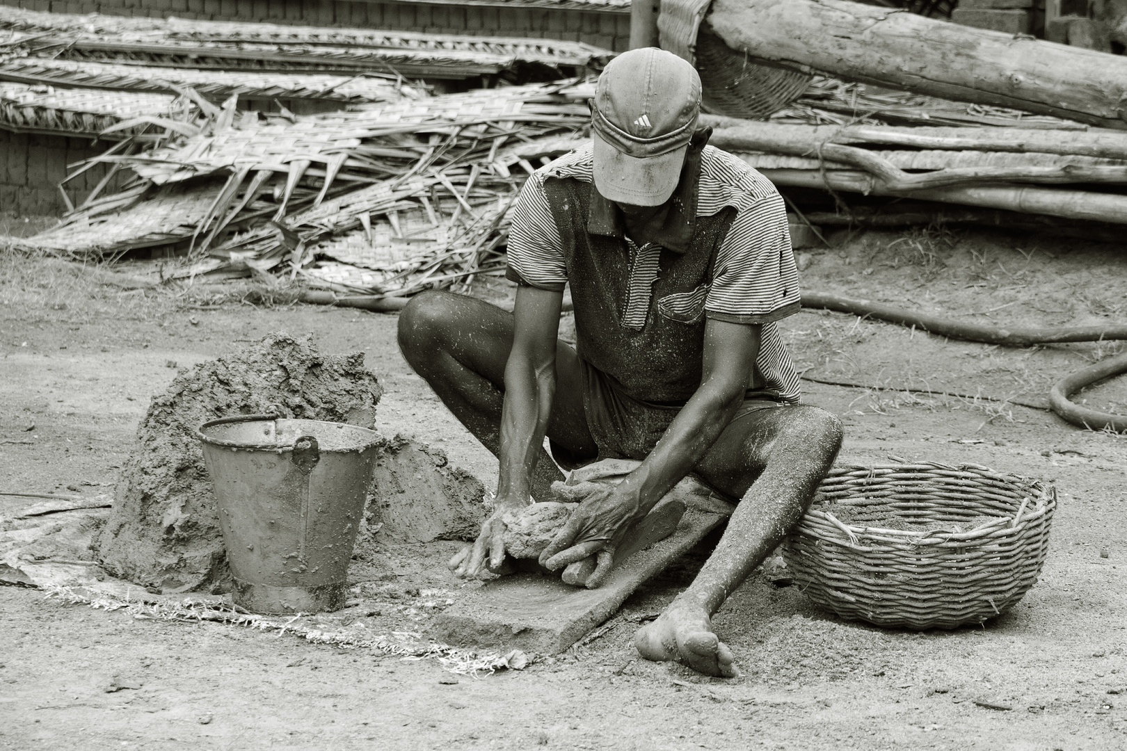 Ziegelherstellung in Sri Lanka