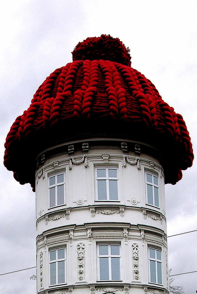 "Ziehen Sie ihr Haus warm an" - Werbung für Wärmeschutz in Dresden