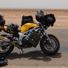 Ziel erreicht! Mit 18 Jahren zu zweit auf einer gedrosselten Suzuki SV 650 in die Sahara