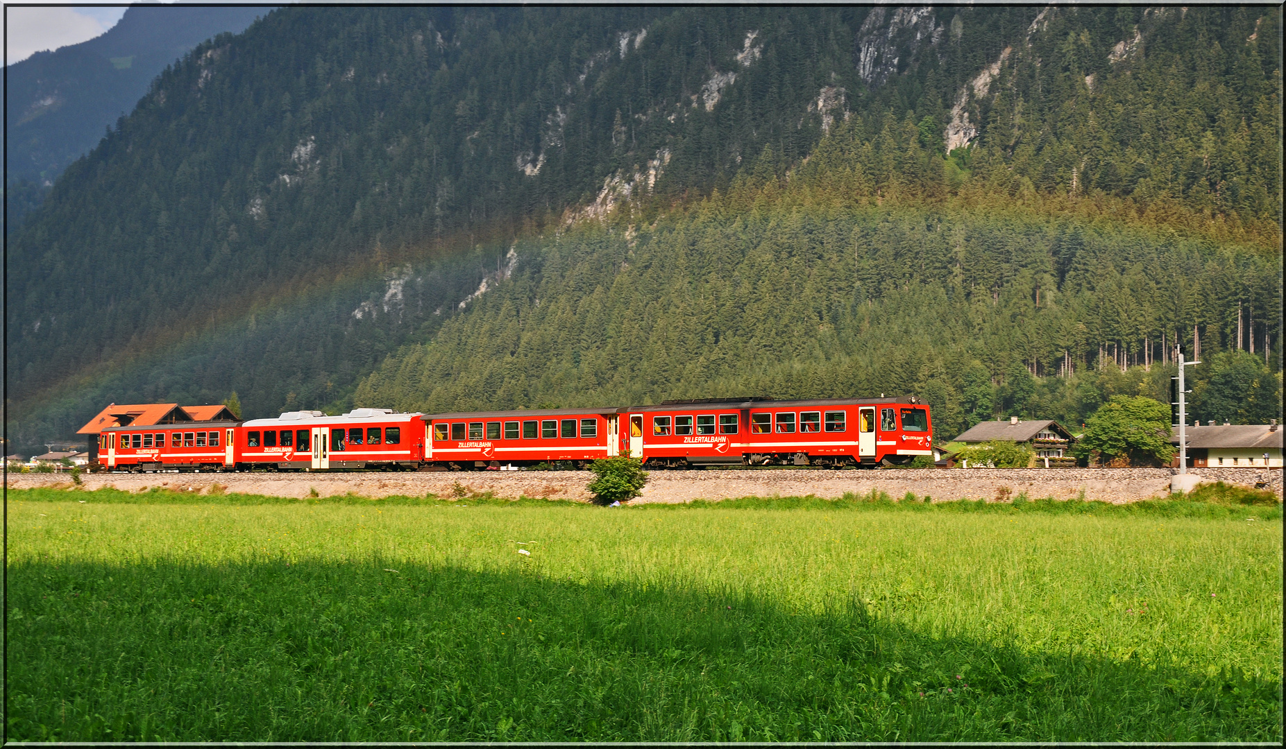 Zillertalbahn und der Regenbogen