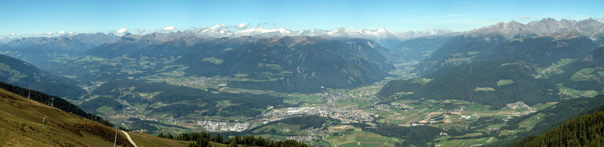 Zillertaler Alpen über dem Pustertal