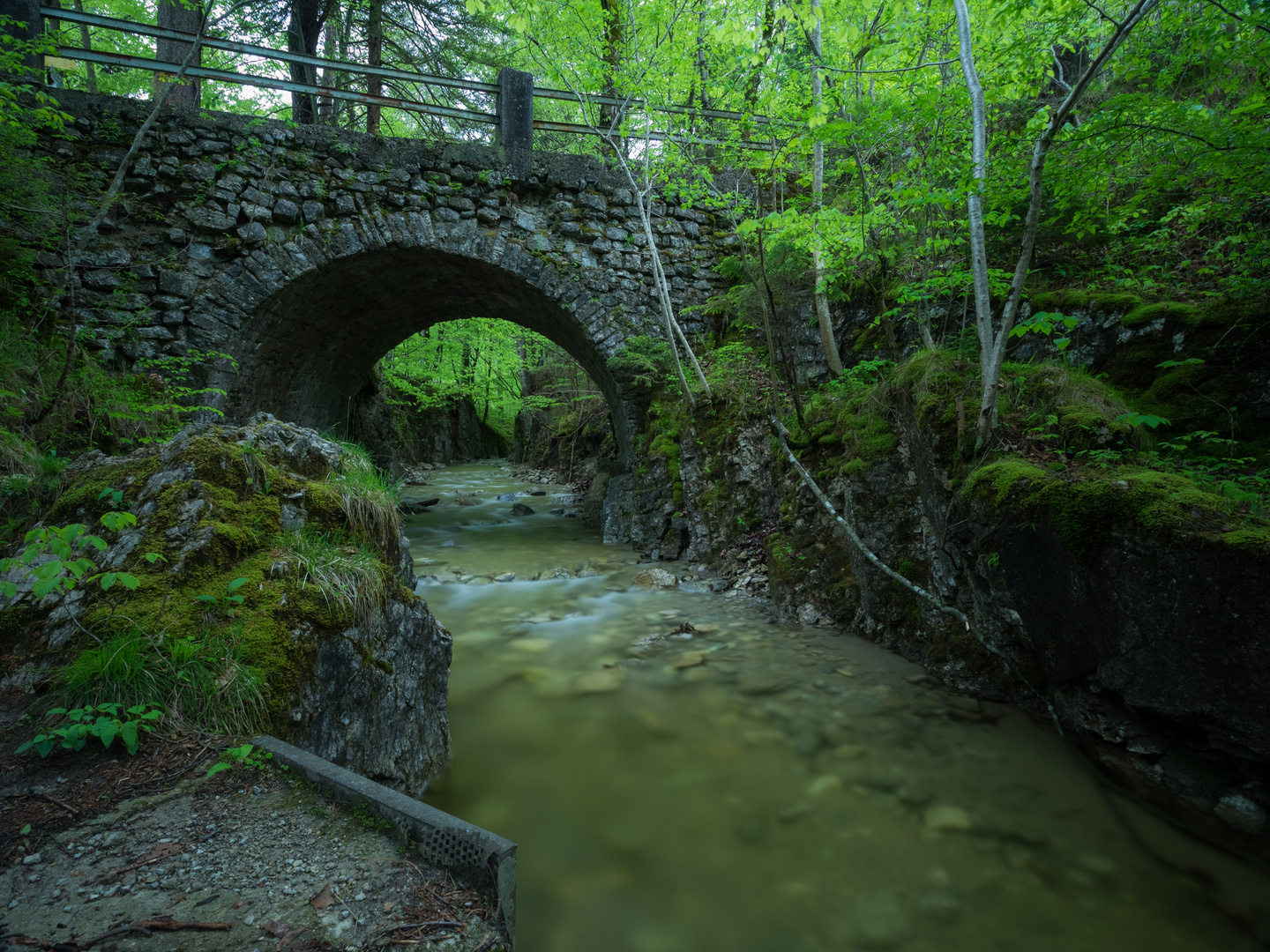 Zimmermoosbrücke am Lainbach