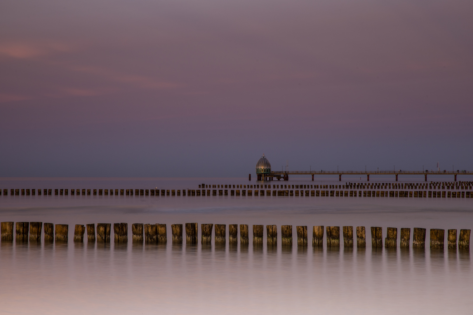 Zingst - Seebrücke am Abend