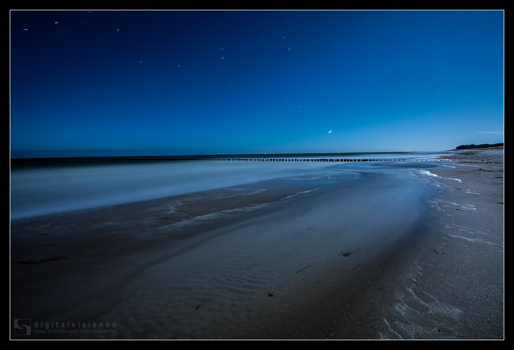 Zingster Strand bei Vollmond /4.