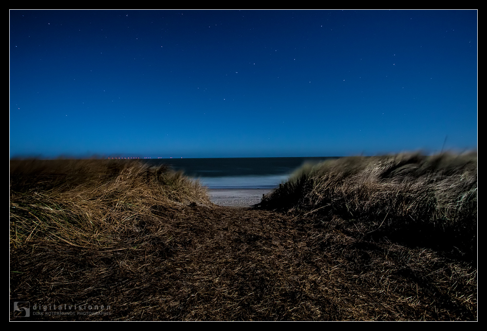 Zingster Strand bei Vollmond