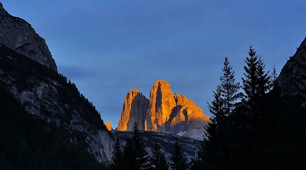 Zinnen in der Abendsonne