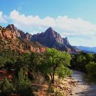 Zion N.P., Blick von der Sunset Bridge Richtung Watchman