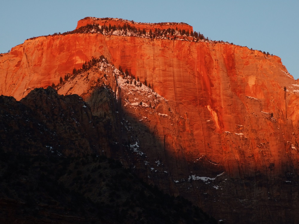 Zion NP, Sunrise at West Temple